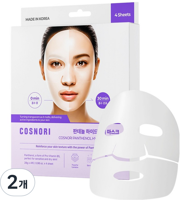 COSNORI 泛醇水凝膠面膜, 4入, 2個