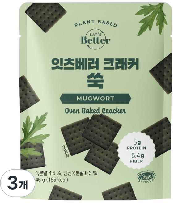 잇츠베러 크래커 쑥, 45g, 3개