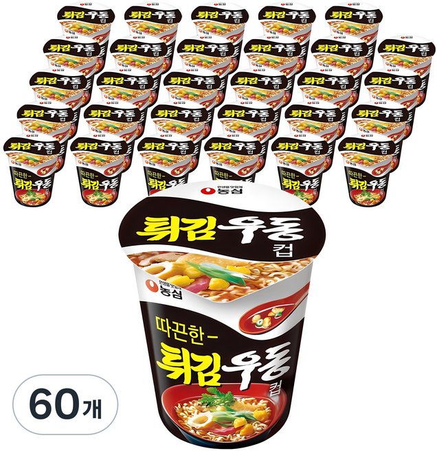 튀김우동 컵면, 62g, 60개