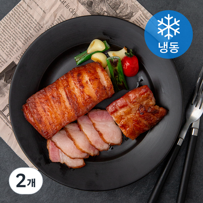 웰쉐프 바베큐 통훈제삼겹 (냉동), 350g, 2개