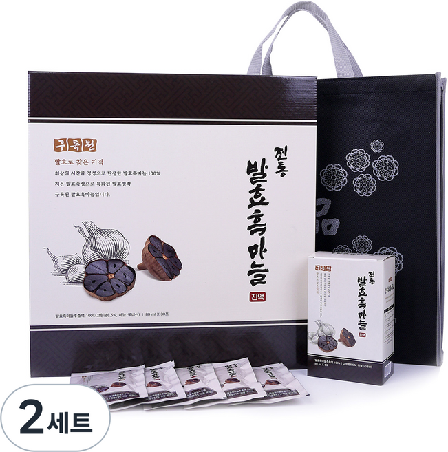 구록원 전통 발효흑마늘진액 30p 선물 세트, 2.4L, 2세트