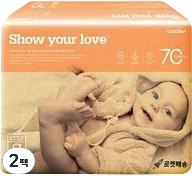 토디앙 Show Your Love 일회용 기저귀 밴드형 남여공용, 소형(S), 140매, 소형 S 태어난지 한달 무렵부터