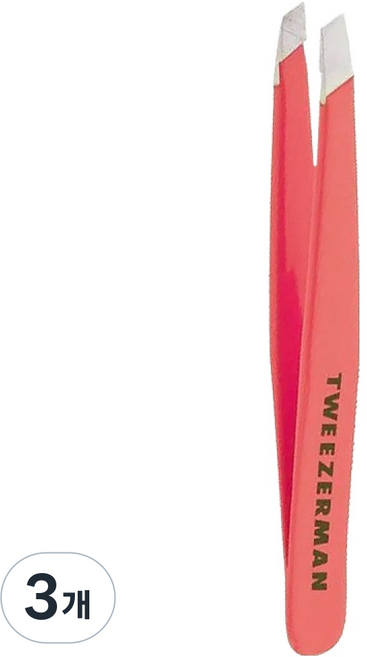 트위저맨 미니 슬랜트 트위저 족집게, 베이비핑크, 3개