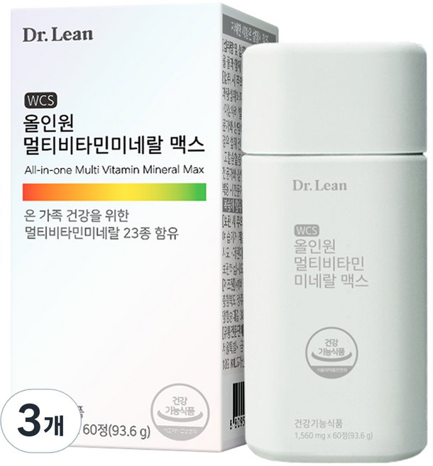 닥터린 올인원 멀티 비타민 미네랄 맥스 60p, 60정, 3개