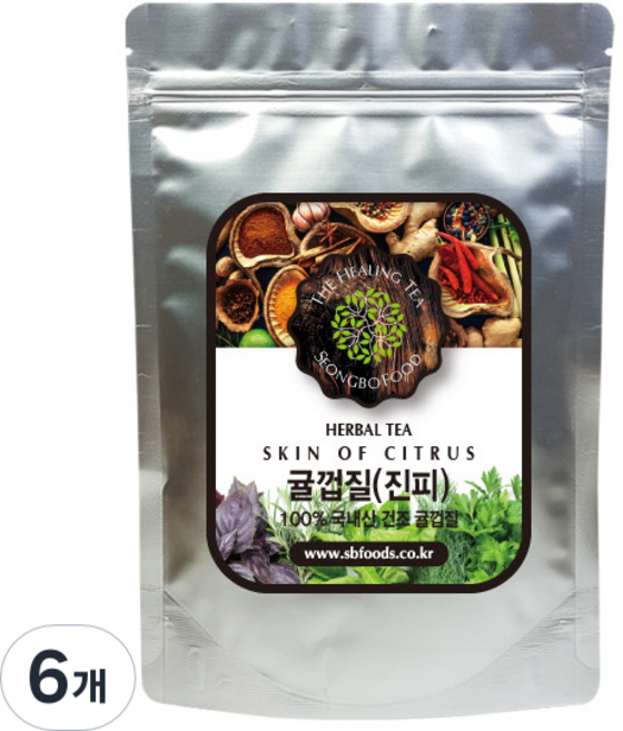 聖寶食品 橘皮 陳皮, 100g, 6個
