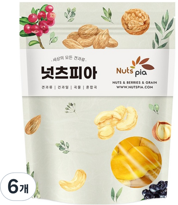넛츠피아 건망고 슬라이스, 6개, 150g