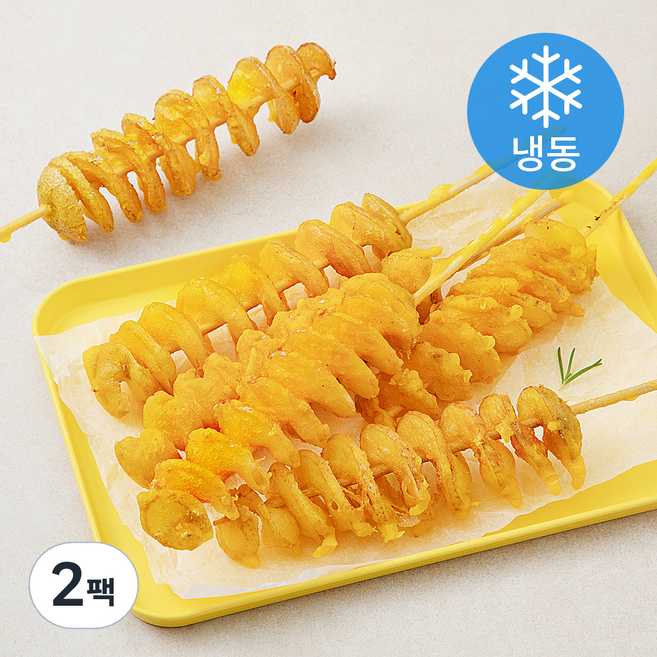 바른웰 바사삭 돌돌 회오리감자 (냉동), 500g, 2팩