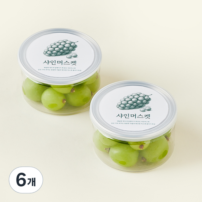 바로먹는 샤인머스켓, 200g, 6개