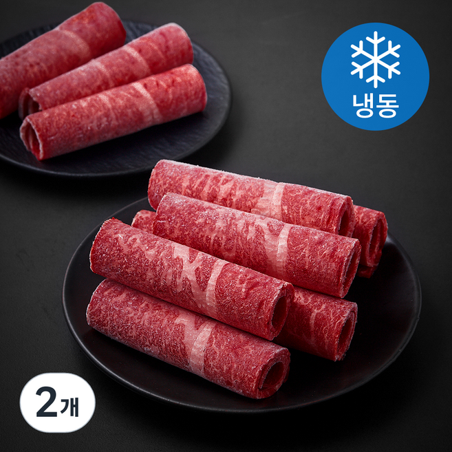 국내산 소고기 돌돌말이 등심 3등급 구이용 (냉동), 2개, 200g
