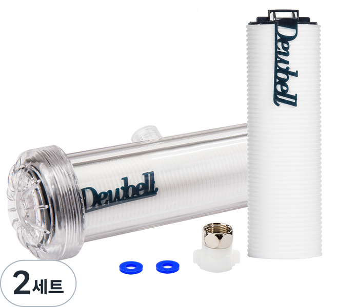 듀벨 몬스터필터 수도애 샤워기용 고급형+리필필터, 2세트, 무향