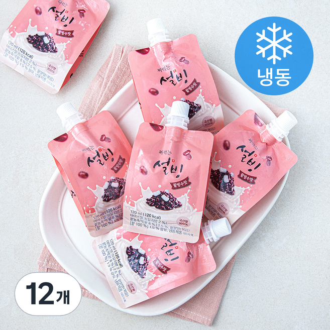 설빙 짜먹는 설빙 팥빙수맛 (냉동), 12개, 1개입, 120ml