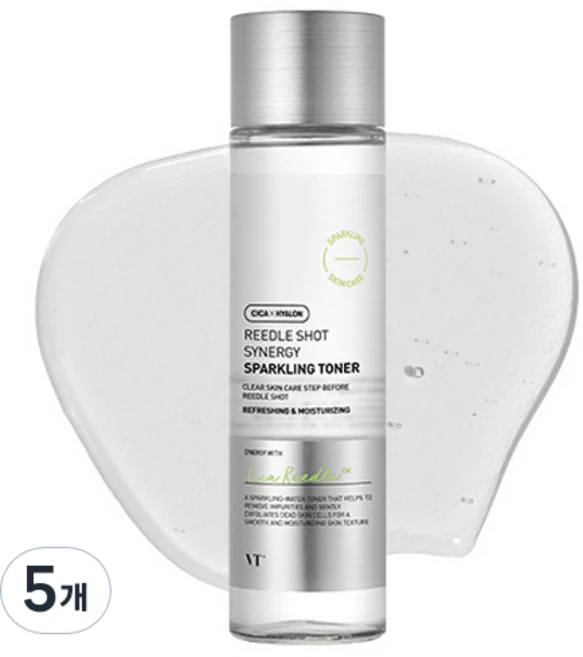 브이티코스메틱 리들샷 시너지 스파클링 토너, 150ml, 5개 - 쿠팡