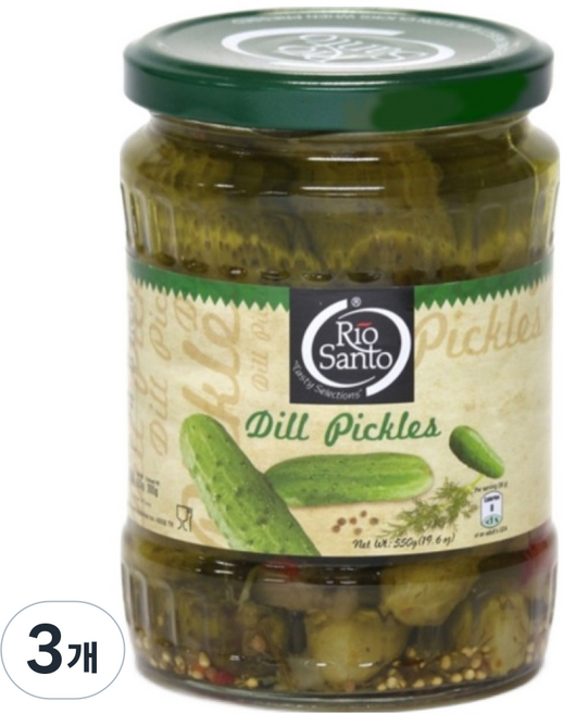 RIOSANTO 딜피클홀, 3개, 550g