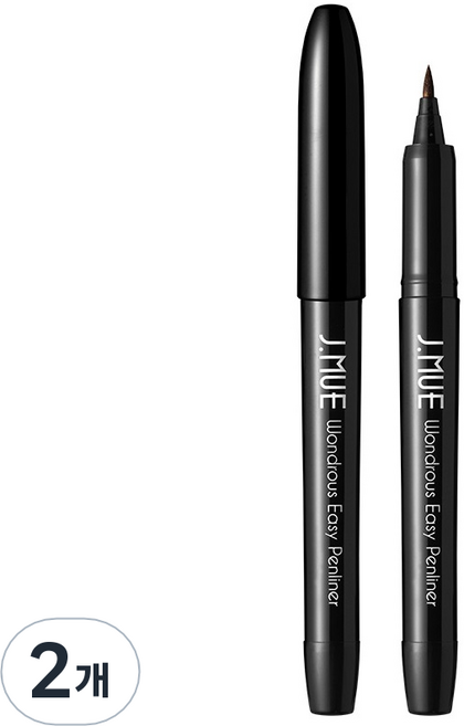 제이뮤 원더러스 이지 펜 아이라이너, 브라운, 2개