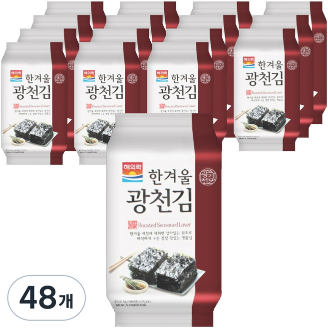 해의락 한겨울광천 도시락김, 5g, 48개