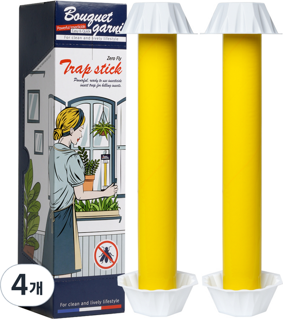 부케가르니 제로 플라이 트랩 스틱, 4개