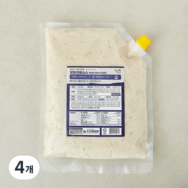 잘식비 양파크림 마요소스, 1kg, 4개