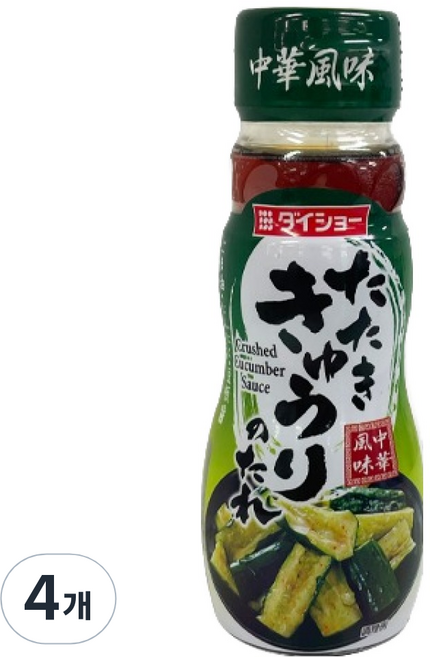 다이쇼 중화풍 오이탕탕이 소스, 4개, 150ml