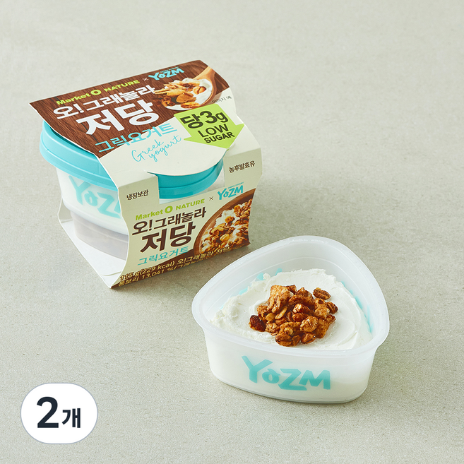 요즘 오그래놀라 저당 그릭요거트, 115g, 2개