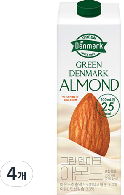 덴마크 아몬드, 950ml, 4개