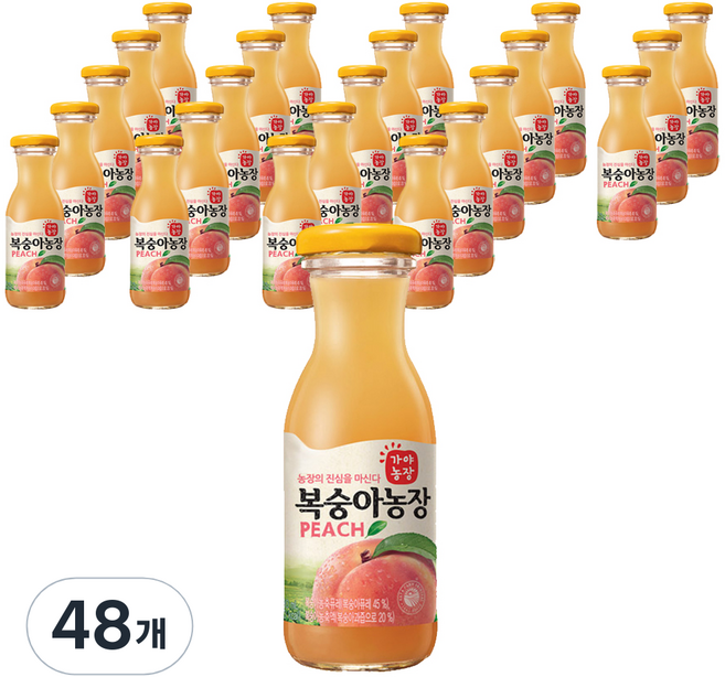 가야농장 복숭아농장, 180ml, 48개