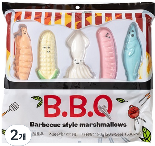 BBQ 마시멜로우, 150g, 2개