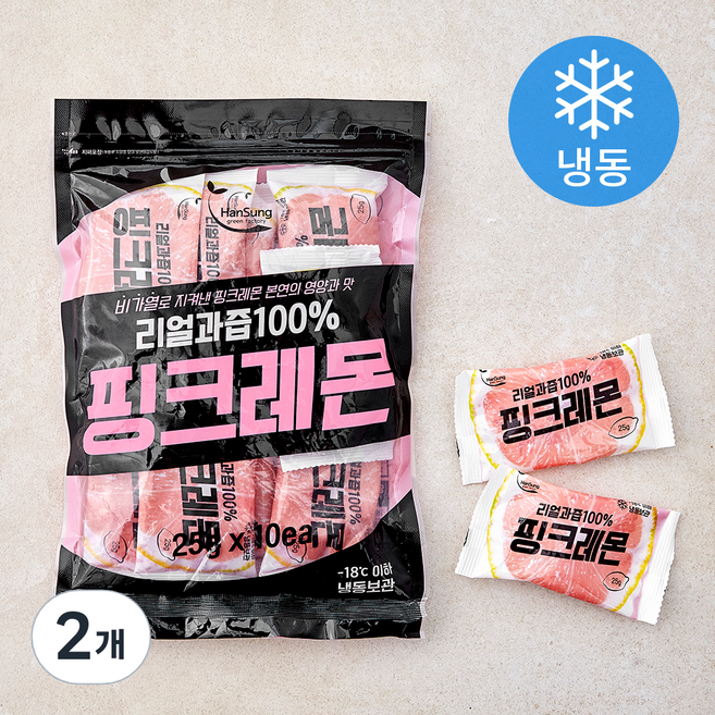 리얼과즙 100% 핑크레몬 10개입 (냉동), 250g, 2개