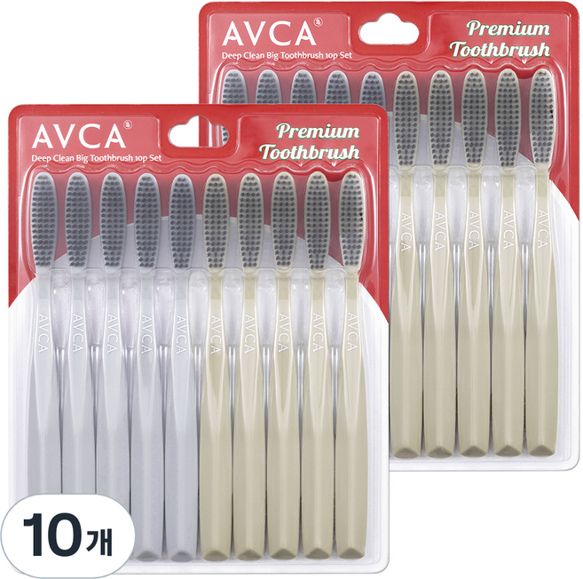 아브카 딥클린 대왕 칫솔, 10개입, 10개