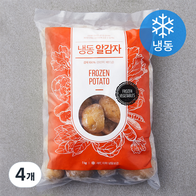 냉동 알감자 (냉동), 1kg, 4개
