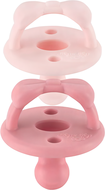 itzy ritzy 造型矽膠拇指奶嘴2件組, 5 x 5.5 x 5 cm, 甜心粉, 1套