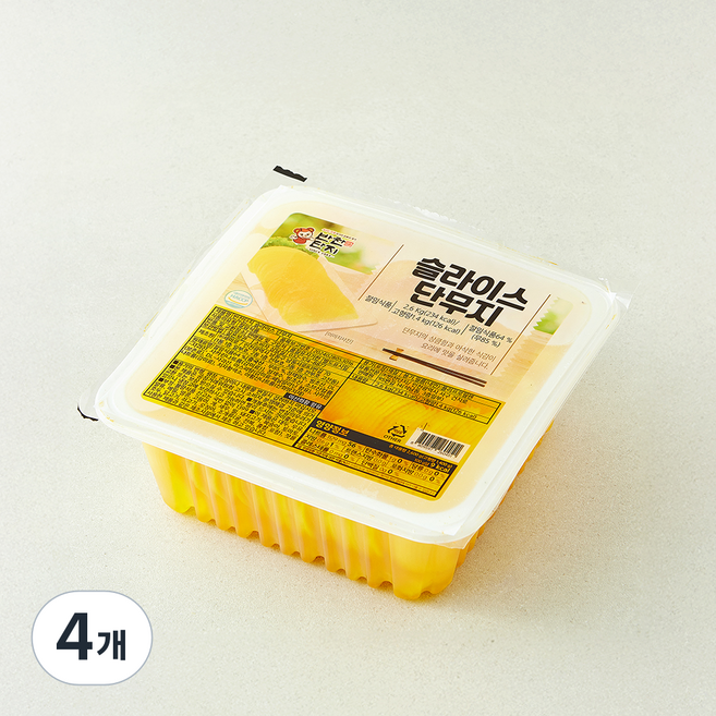 반찬단지 슬라이스단무지, 2.6kg, 4개