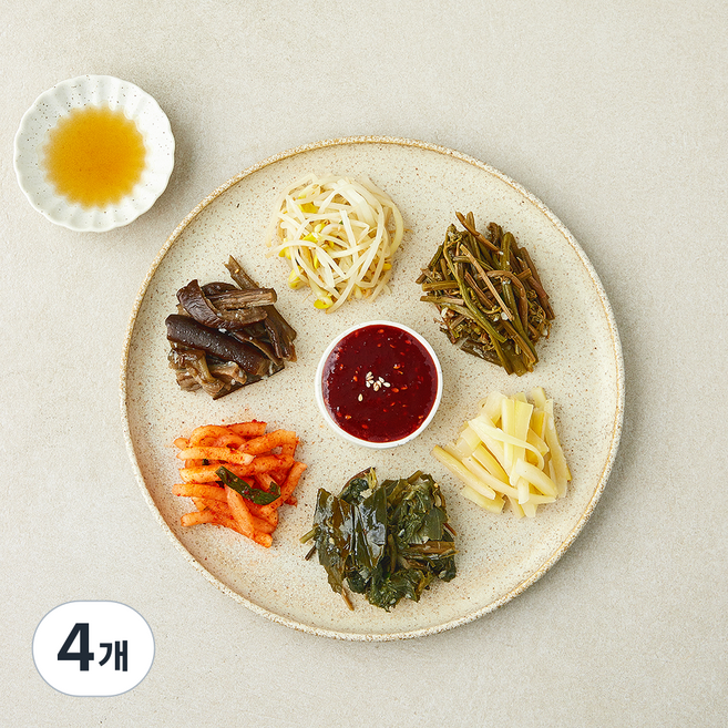 건나물 비빔밥 재료, 200g, 4개