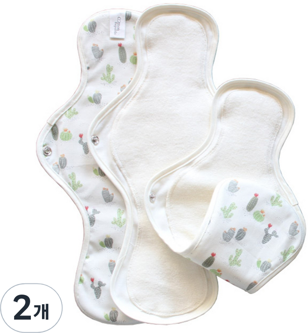 코튼리퍼블릭 아덴트러브 날개형 순면생리대, 대형, 3개입, 2개