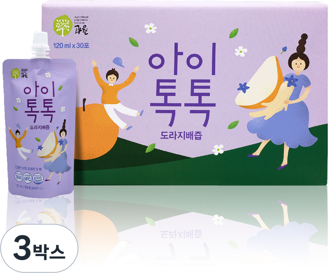 아이톡톡 도라지배즙 스파우트 30p, 3.6L, 3박스