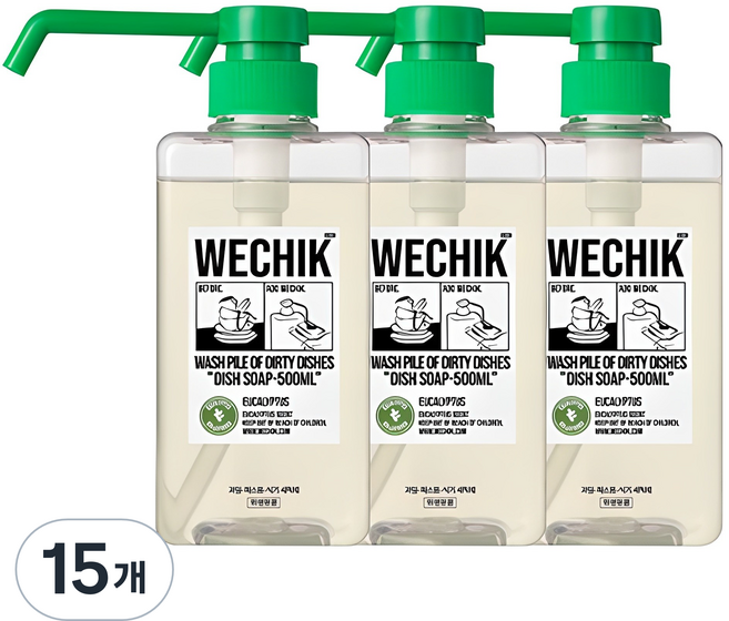 위칙 멀티플 주방세제, 500ml, 15개