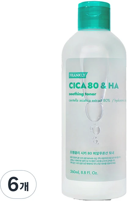 프랭클리 병풀 시카 80 토너, 260ml, 6개 - 쿠팡