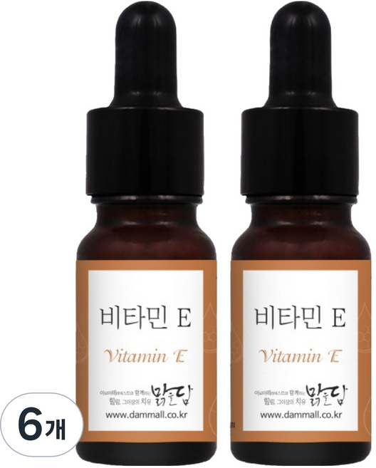 맑을담 토코페롤 비타민E 오일 원액, 10ml, 6개