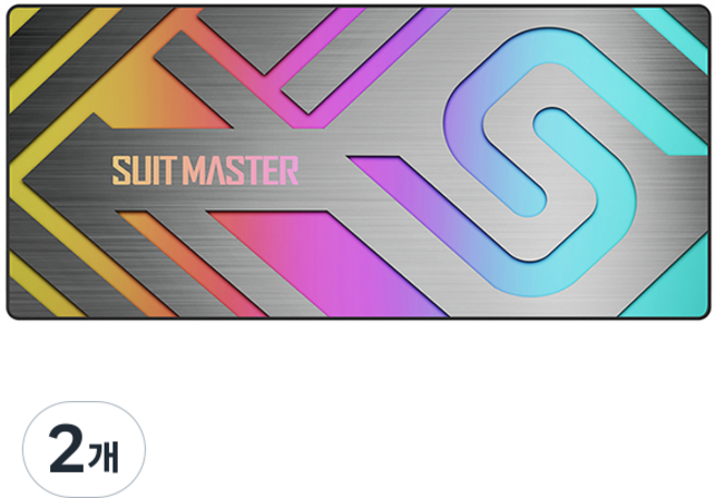 앱코 SUITMASTER 게이밍 장패드 GSM-350R, 레인보우, 2개