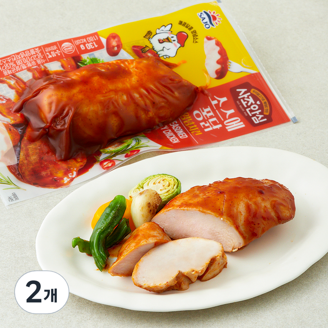 사조 사조안심 소스에 퐁닭 양념치킨, 130g, 2개, 1개입