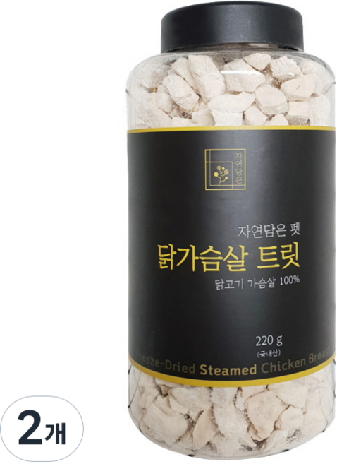 자연담은 펫 트릿 동결건조간식 220g, 닭가슴살, 2개