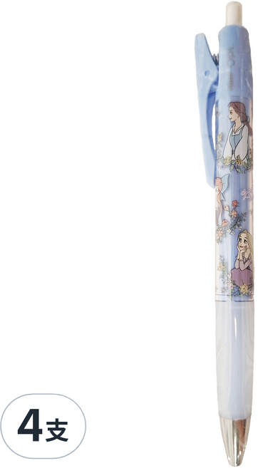 sun-star 原子筆 0.7mm S4484665, 迪士尼公主, 4支