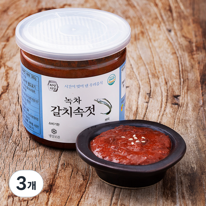 자연다감 녹차 갈치속젓, 380g, 3개