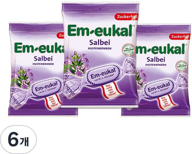 엠오이칼 세이지 무당 목캔디, 6개, 75g