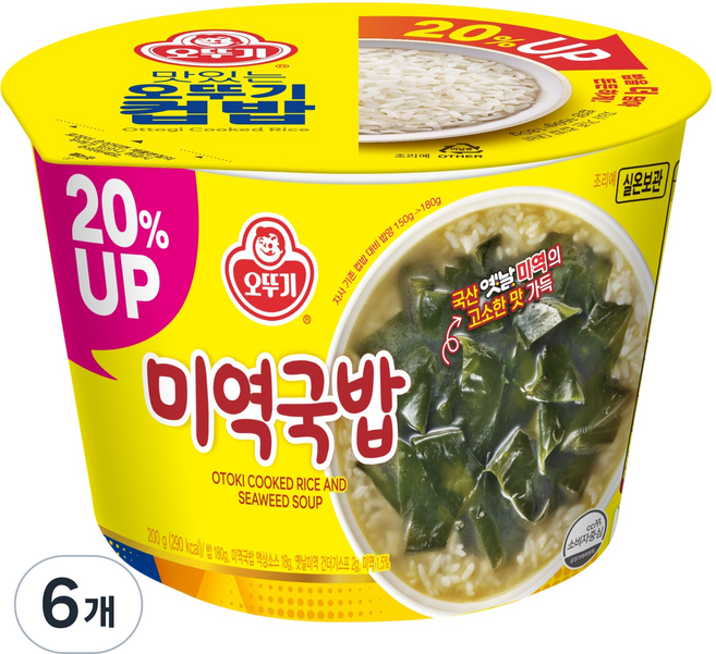 OTOKI 不倒翁 即食碗裝海帶湯飯, 200g, 6個