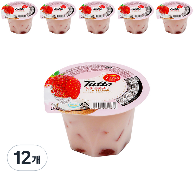 뚜또 코코딸기 푸딩, 230g, 12개