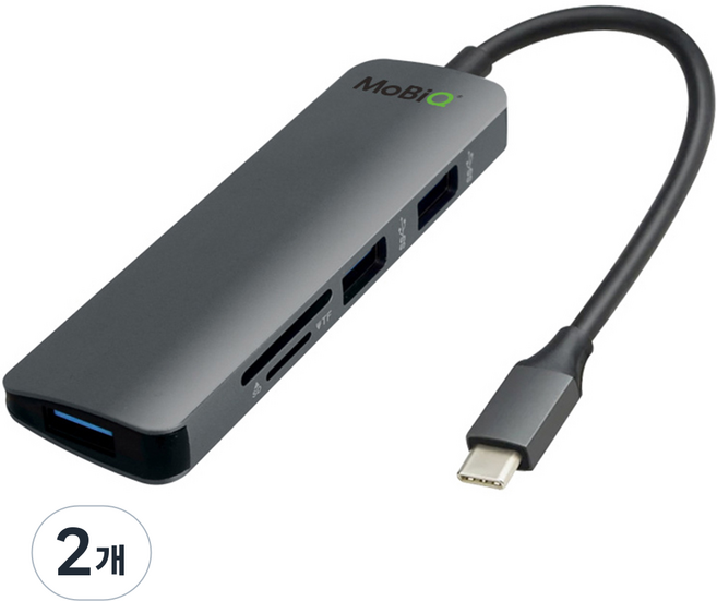모비큐 C타입 5 in 1 멀티허브, EM-ACH41P, 혼합 색상, 2개