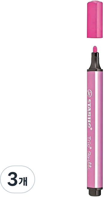스타빌로 트리오 스크리비 유아용 사인펜, 핑크, 3개