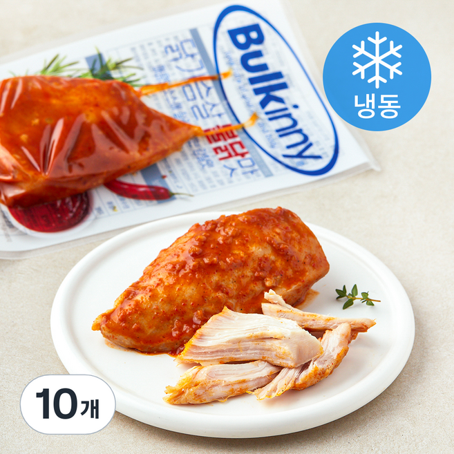 벌키니 닭가슴살 불닭맛 (냉동), 100g, 1개입, 10개