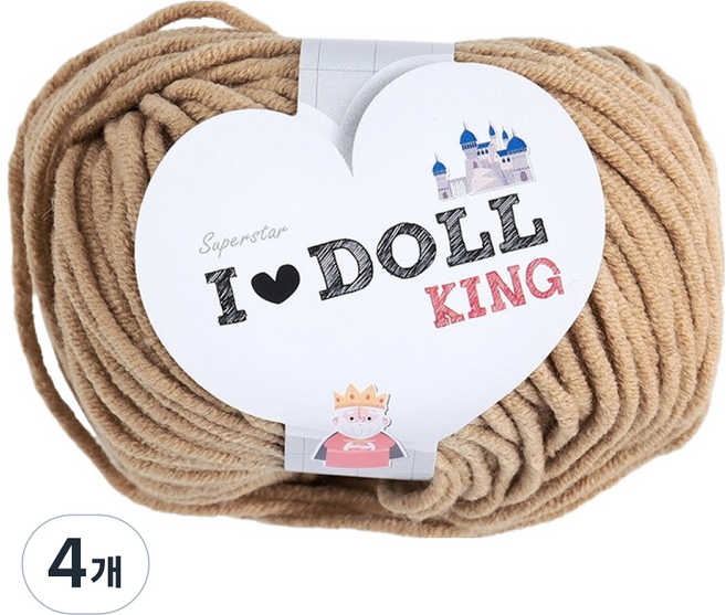 니뜨 아이돌킹 뜨개실 45g x 4p, 32 베이지, 4개