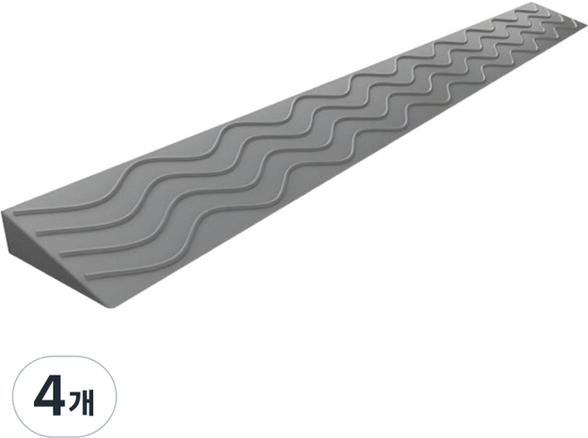 디펜즈만 가정용 안전 발판 휠체어 경사로발판, 블랙, 4개